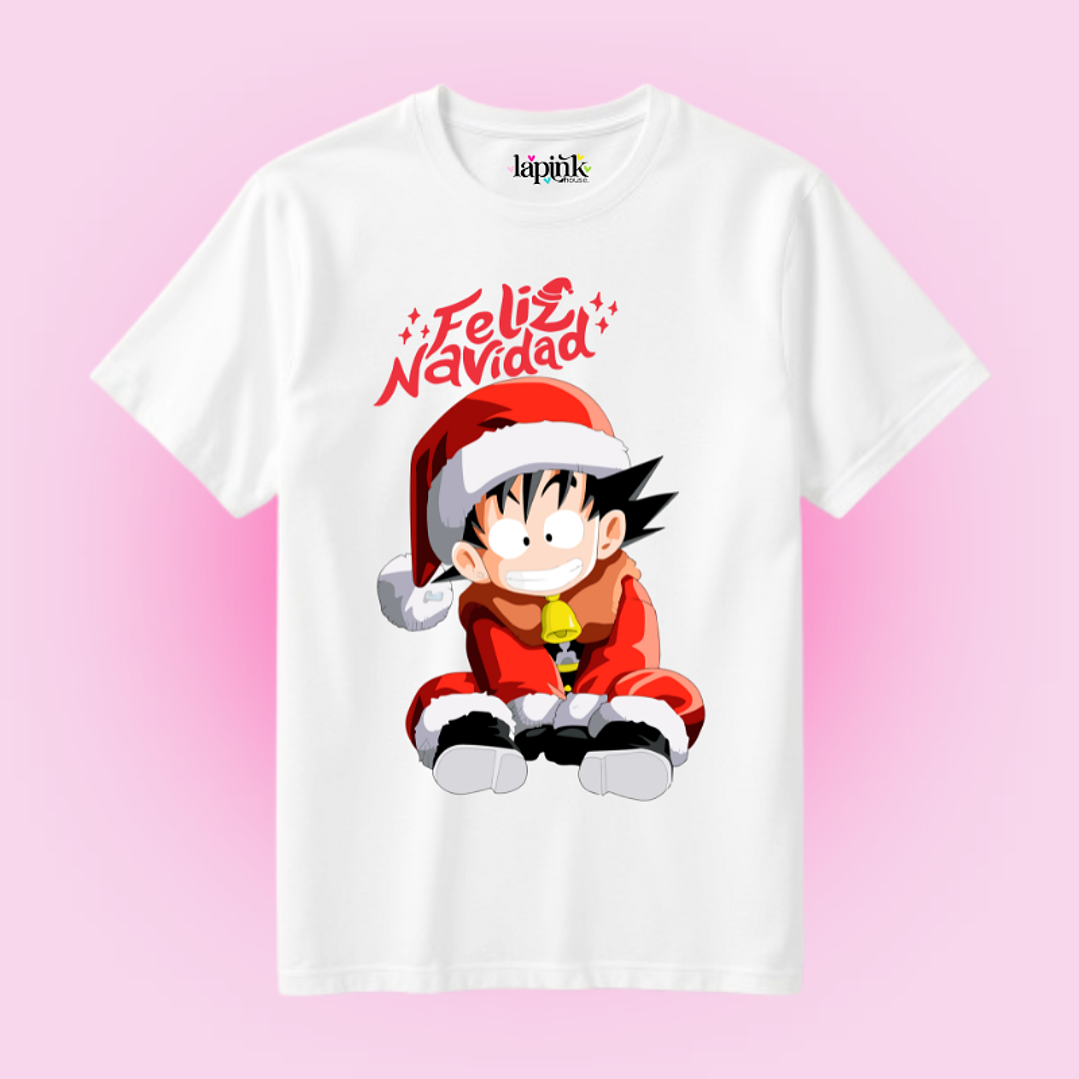 POLERA NAVIDAD DRAGON BALL GOKU 1