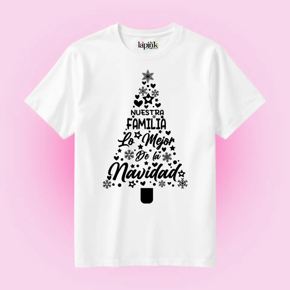 POLERA NAVIDAD NUESTRA FAMILIA LO MEJOR DE LA NAVIDAD 1