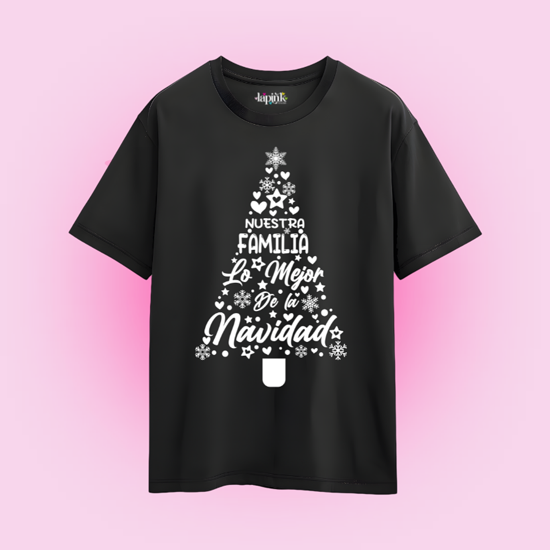 POLERA NAVIDAD NUESTRA FAMILIA LO MEJOR DE LA NAVIDAD 2