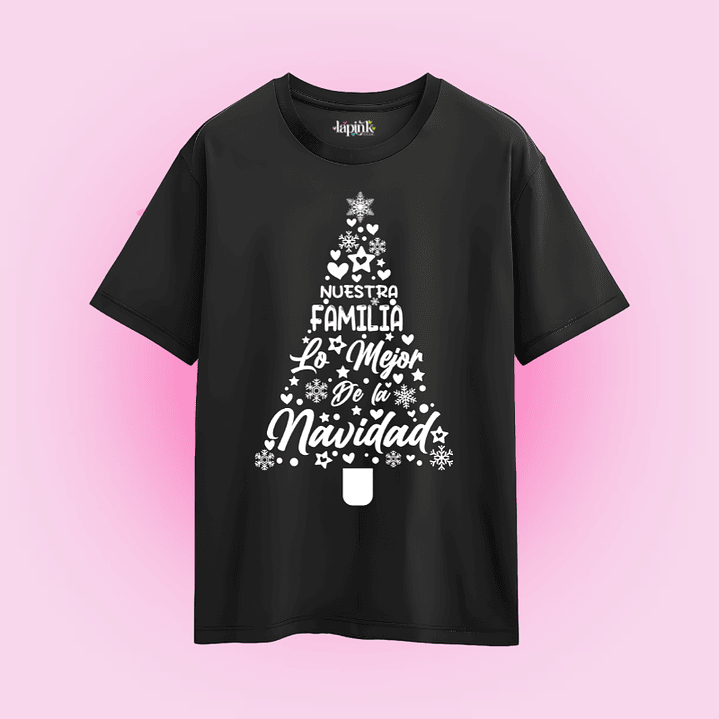 POLERA NAVIDAD NUESTRA FAMILIA LO MEJOR DE LA NAVIDAD 2