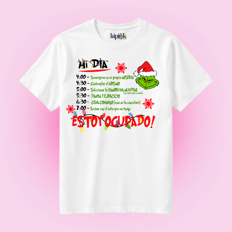 POLERA NAVIDAD GRINCH ESTOY OCUPADO 1 1
