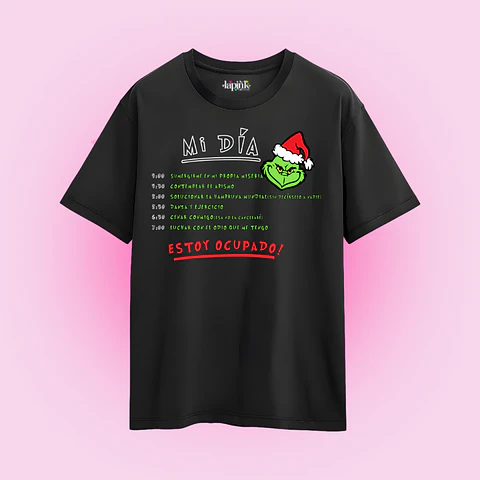 POLERA NAVIDAD GRINCH ESTOY OCUPADO 2