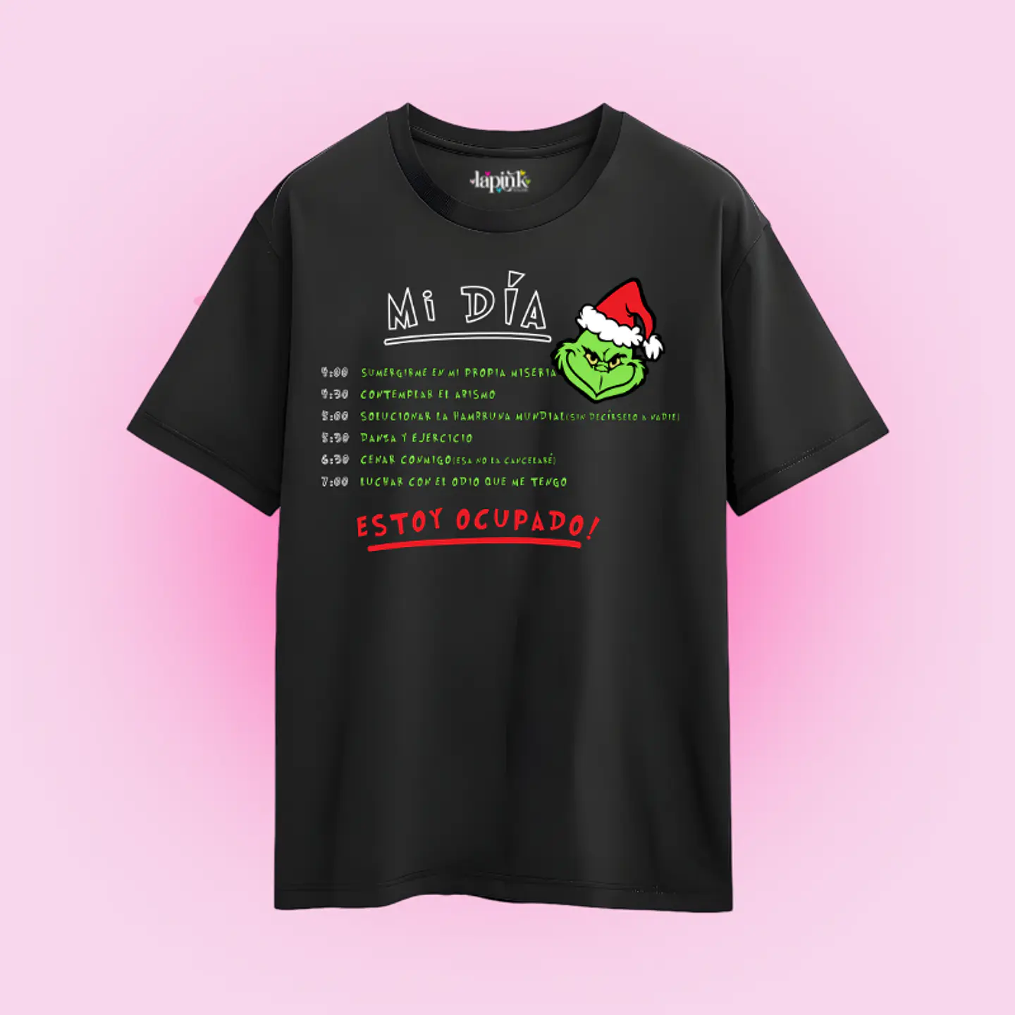 POLERA NAVIDAD GRINCH ESTOY OCUPADO 2 1