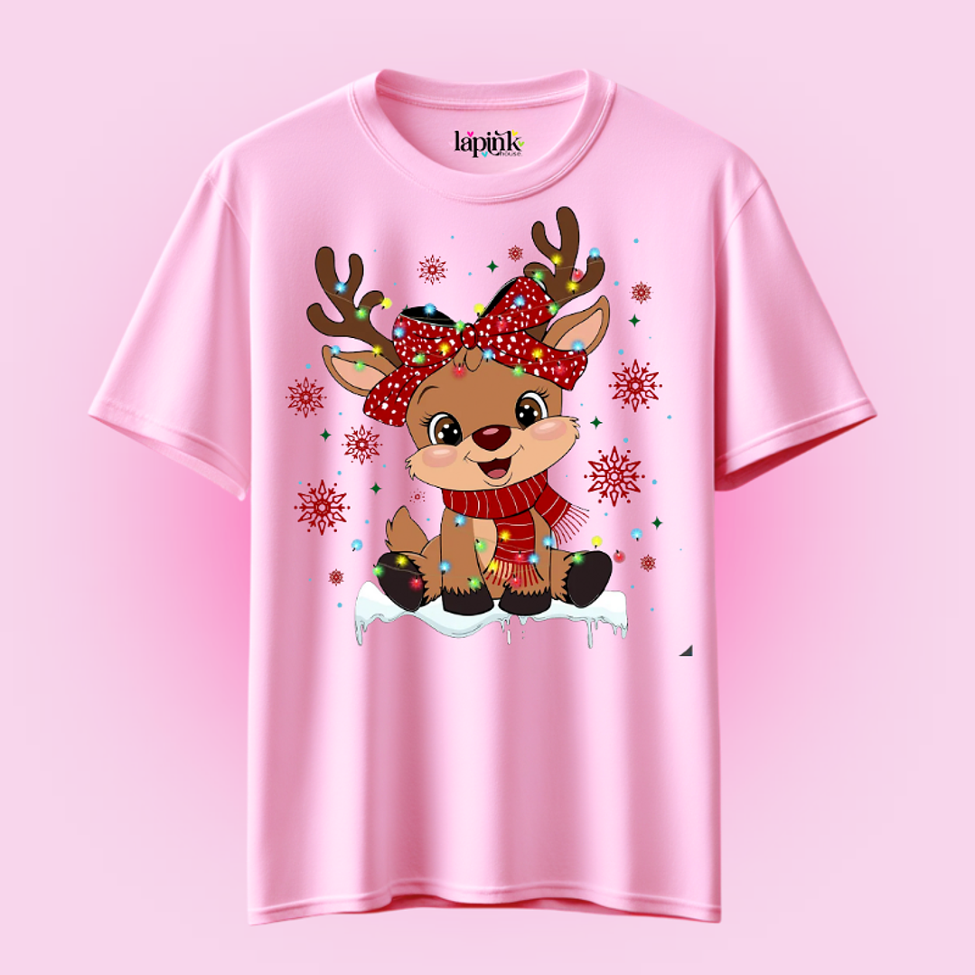 POLERA NAVIDAD FELIZ NAVIDAD RENO 3