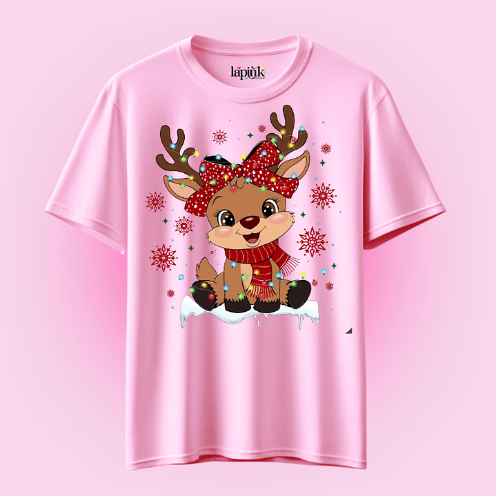 POLERA NAVIDAD FELIZ NAVIDAD RENO 3