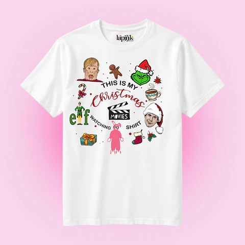 POLERA NAVIDAD THIS IS MY CHRISTMAS MOVIE WATCHING SHIRT