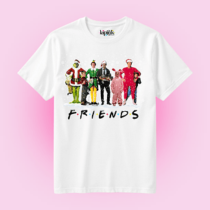 POLERA NAVIDAD CHRISTMAS FRIENDS CLASICOS TV