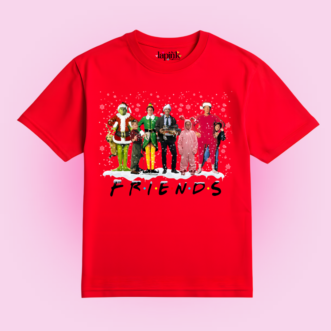 POLERA NAVIDAD CHRISTMAS FRIENDS CLASICOS TV 2