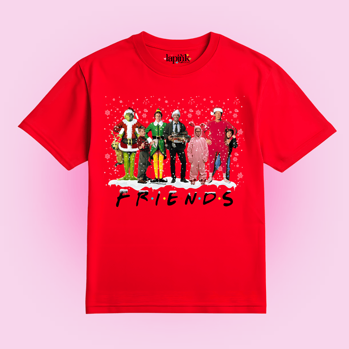 POLERA NAVIDAD CHRISTMAS FRIENDS CLASICOS TV 2