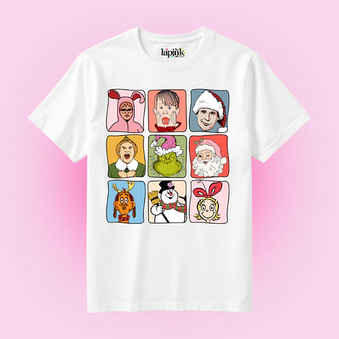 POLERA NAVIDAD CHRISTMAS CLASICOS TV