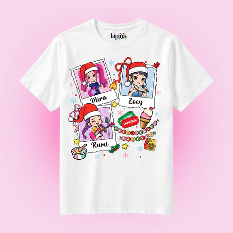 POLERA NAVIDAD HUNTRIX DEMON HUNTERS KPOP