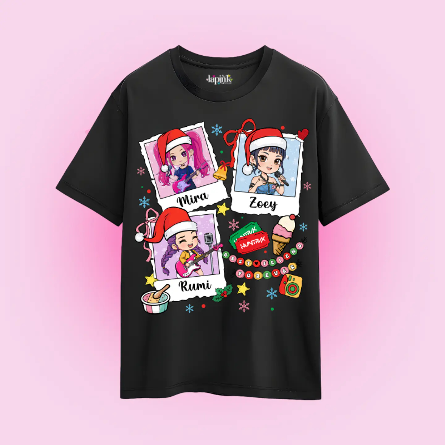 POLERA NAVIDAD HUNTRIX DEMON HUNTERS KPOP 2