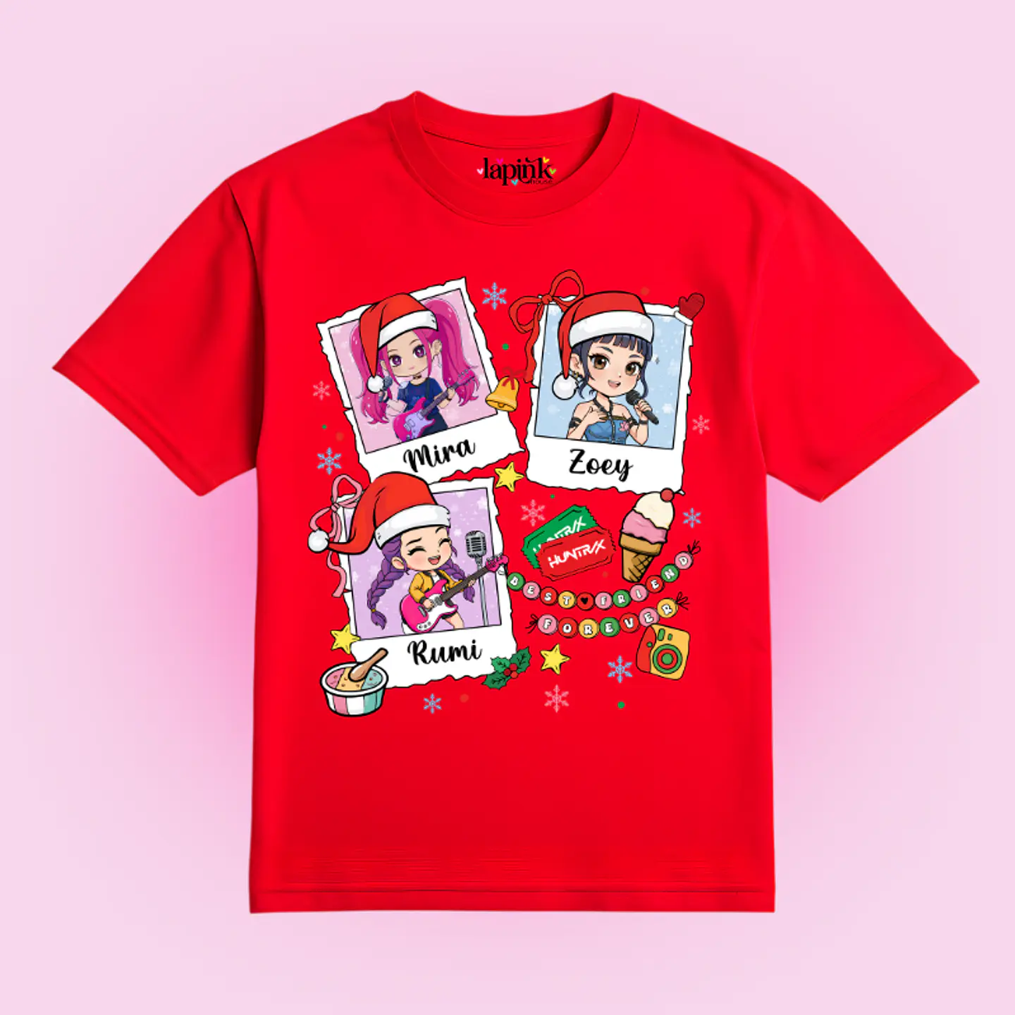 POLERA NAVIDAD HUNTRIX DEMON HUNTERS KPOP 3