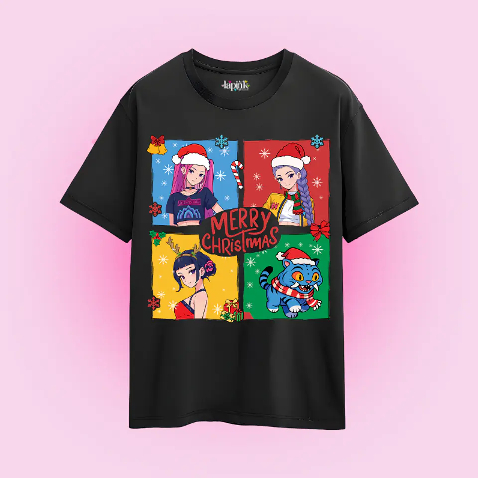 POLERA NAVIDAD HUNTRIX DEMON HUNTERS K-POP 2