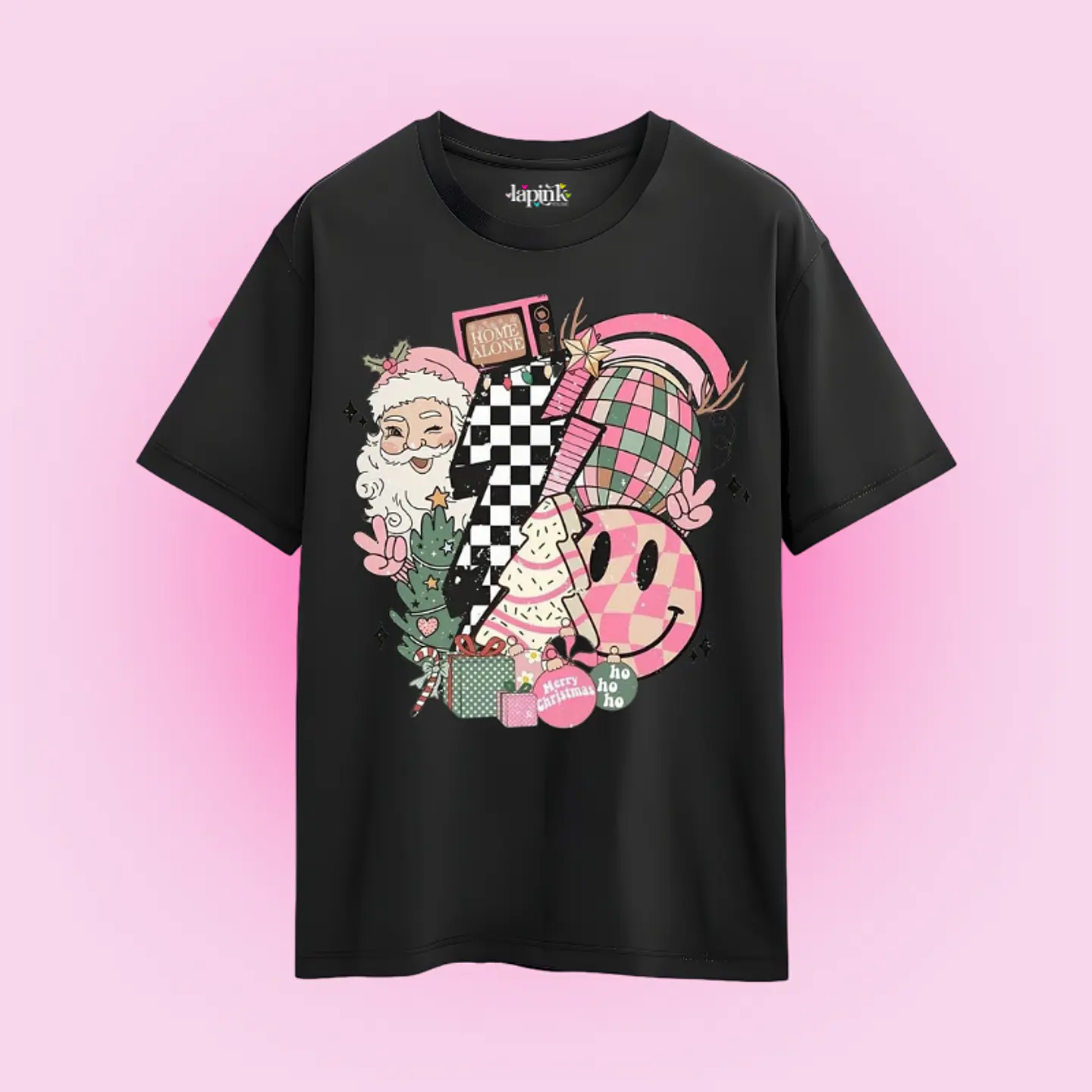 POLERA NAVIDAD RETRO PINK  3