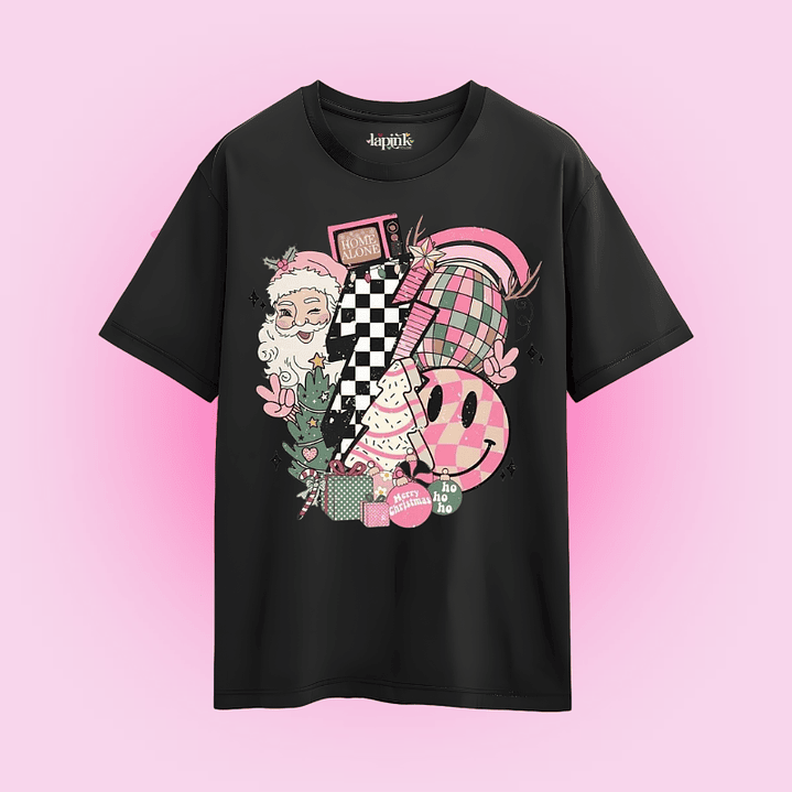 POLERA NAVIDAD RETRO PINK  3