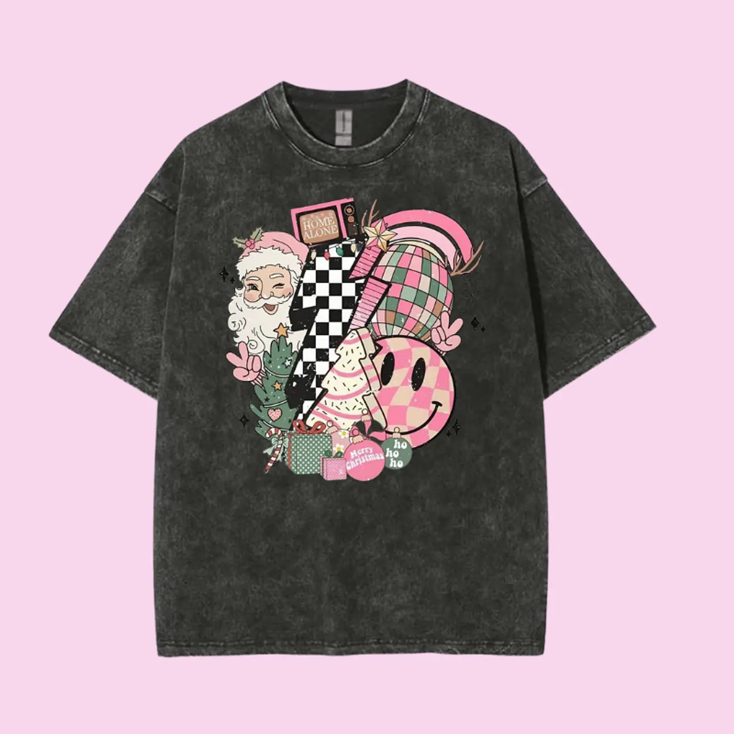 POLERA NAVIDAD RETRO PINK  4