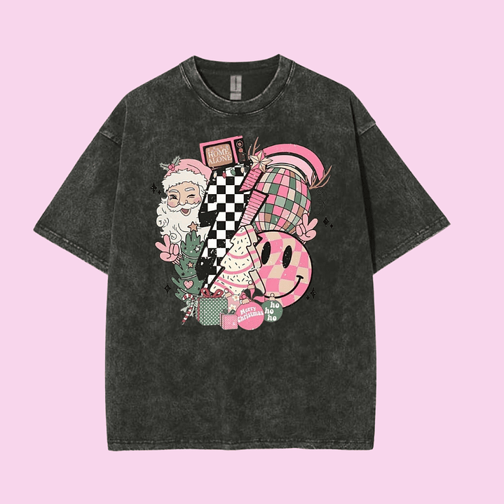 POLERA NAVIDAD RETRO PINK  4