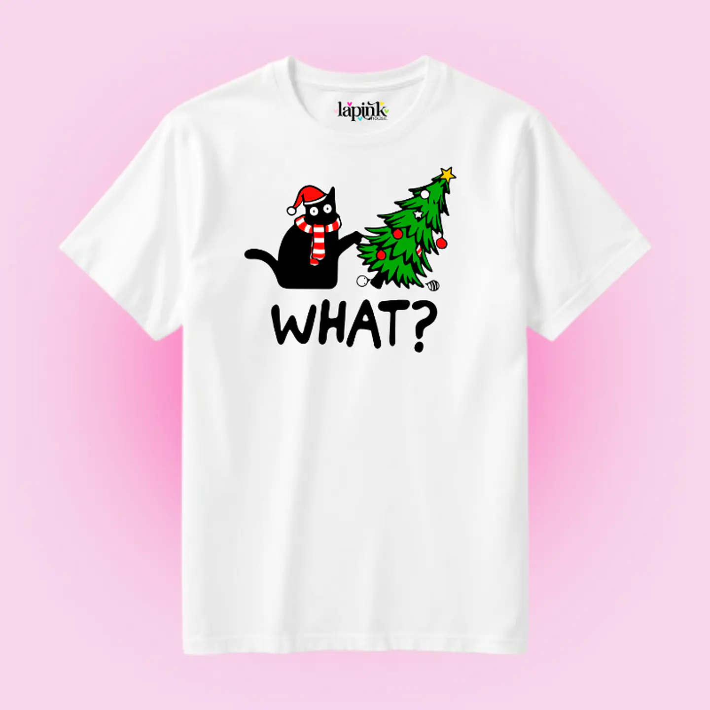 POLERA NAVIDAD GATO CAT WHAT 1
