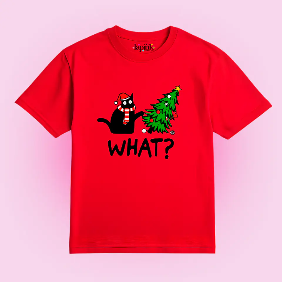 POLERA NAVIDAD GATO CAT WHAT 2
