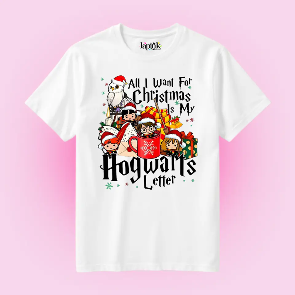 POLERA NAVIDAD HARRY POTTER HOGWARTS LETTER 1