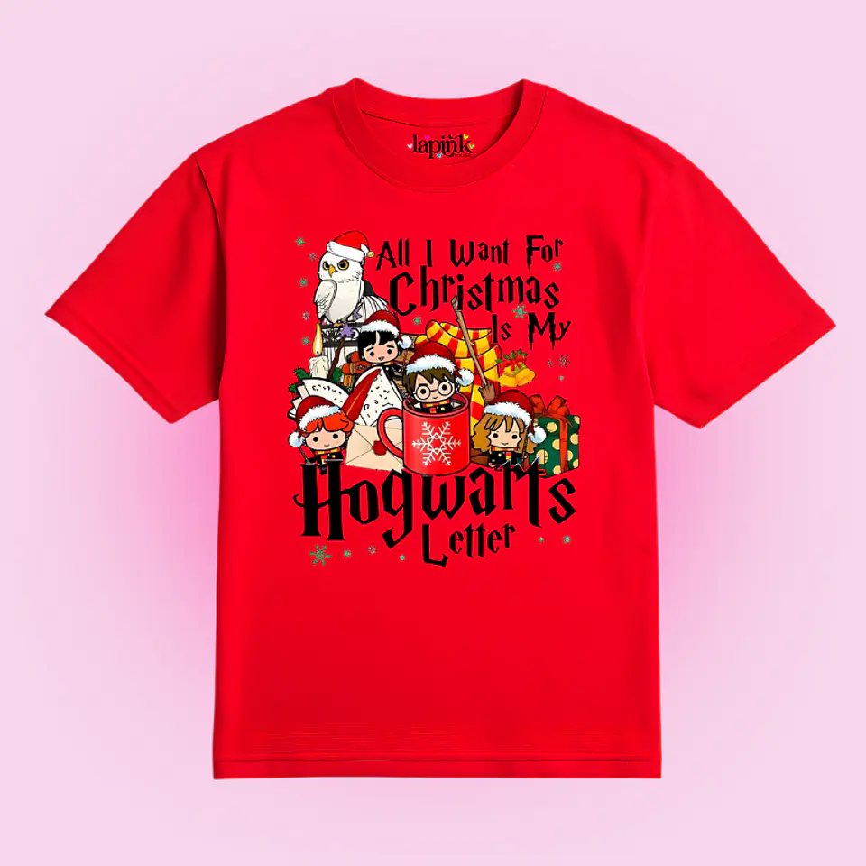 POLERA NAVIDAD HARRY POTTER HOGWARTS LETTER 2