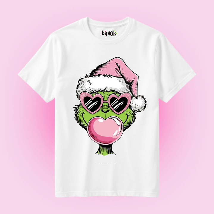 POLERA NAVIDAD GRINCH PINK  1