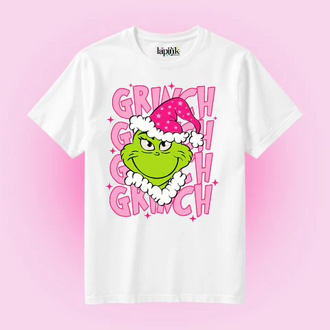 POLERA NAVIDAD GRINCH PINK 