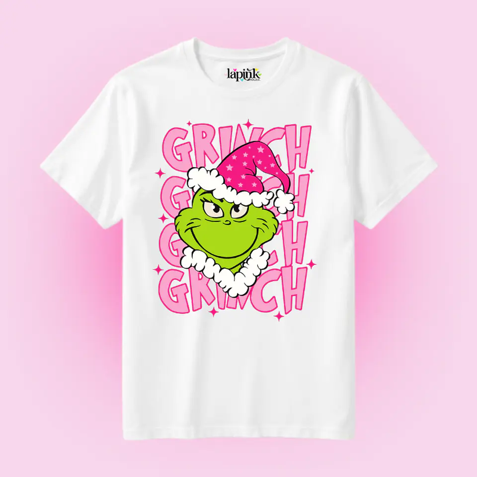 POLERA NAVIDAD GRINCH PINK  1