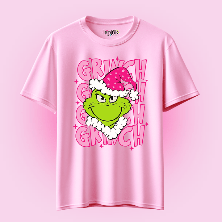 POLERA NAVIDAD GRINCH PINK  2