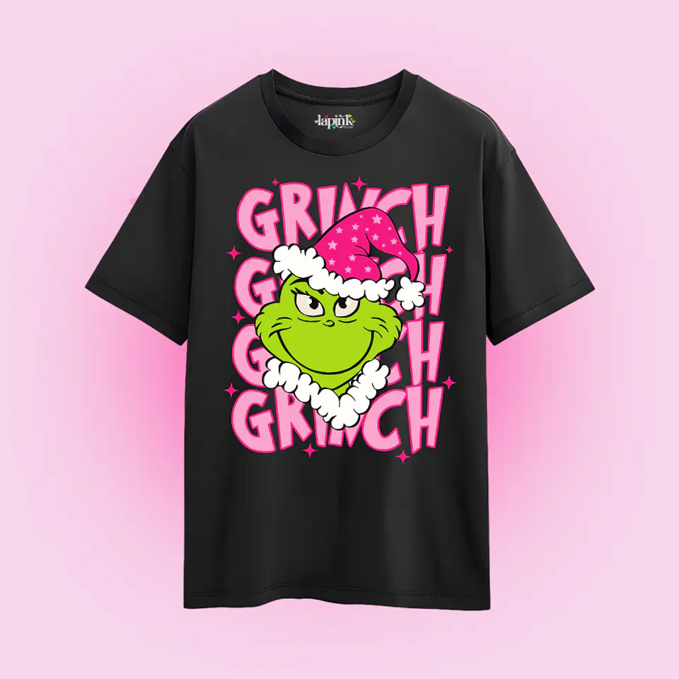 POLERA NAVIDAD GRINCH PINK  3