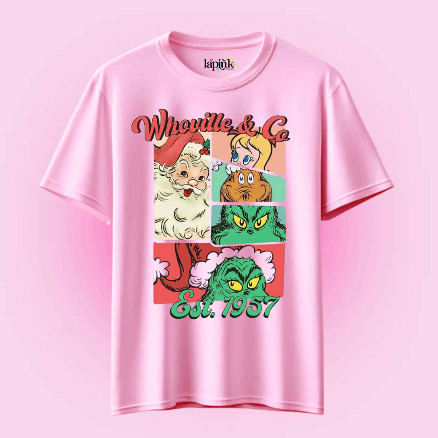 POLERA NAVIDAD GRINCH SANTA WHOVILLE RETRO 3