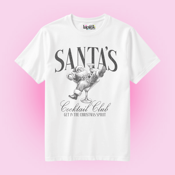 POLERA NAVIDAD SANTA'S COCKTAIL CLUB 1