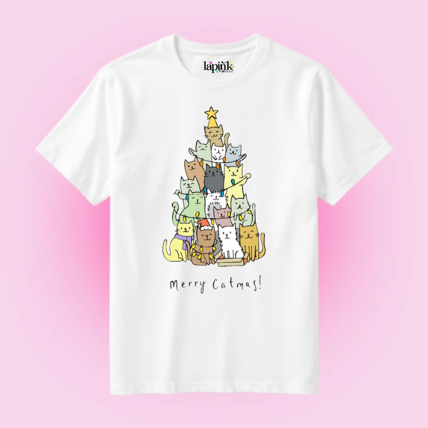 POLERA NAVIDAD MERRY CATMAS CAT GATOS  1