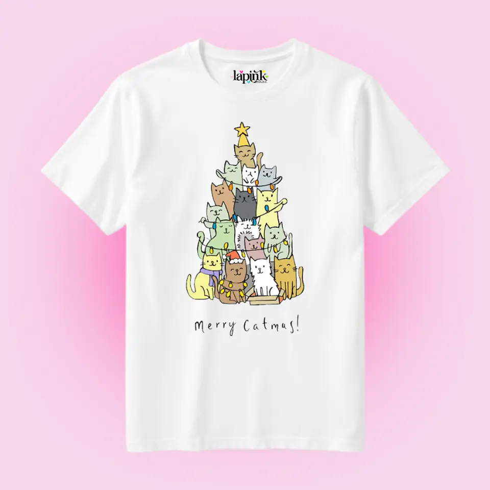 POLERA NAVIDAD MERRY CATMAS CAT GATOS  1