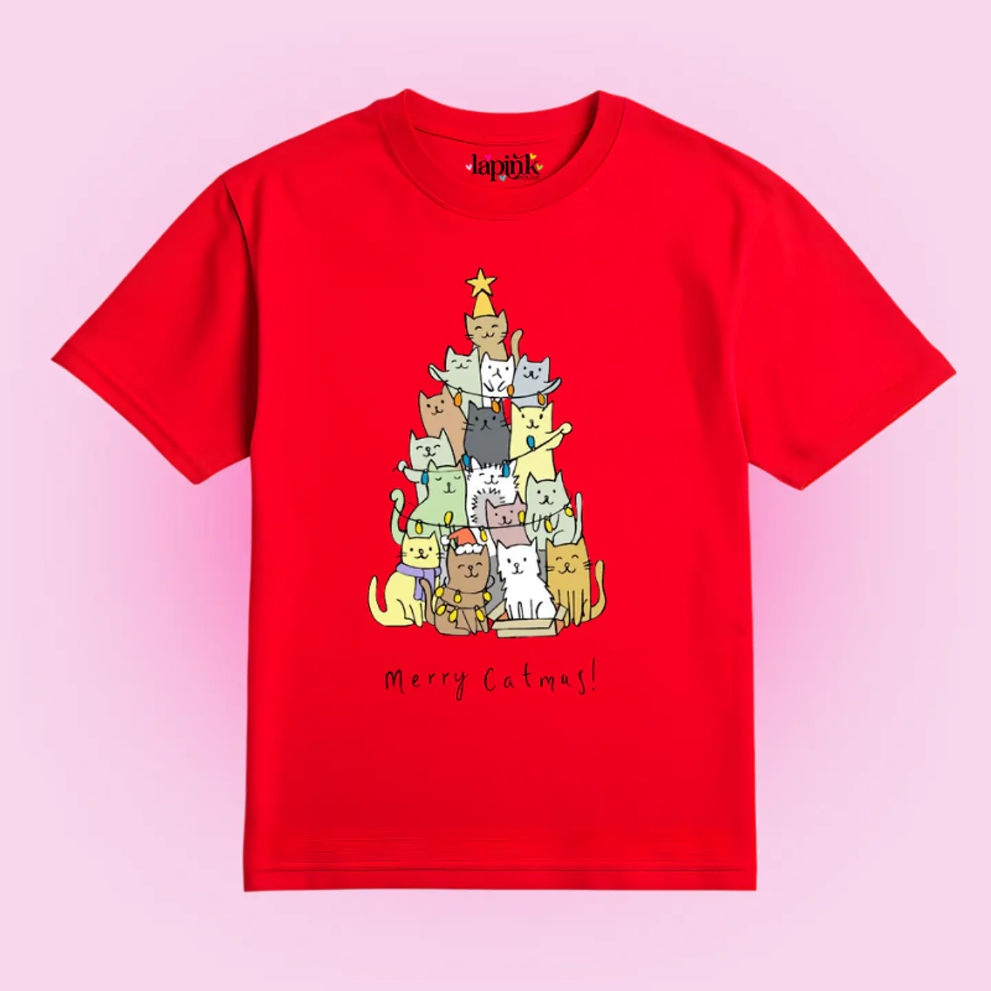 POLERA NAVIDAD MERRY CATMAS CAT GATOS  2