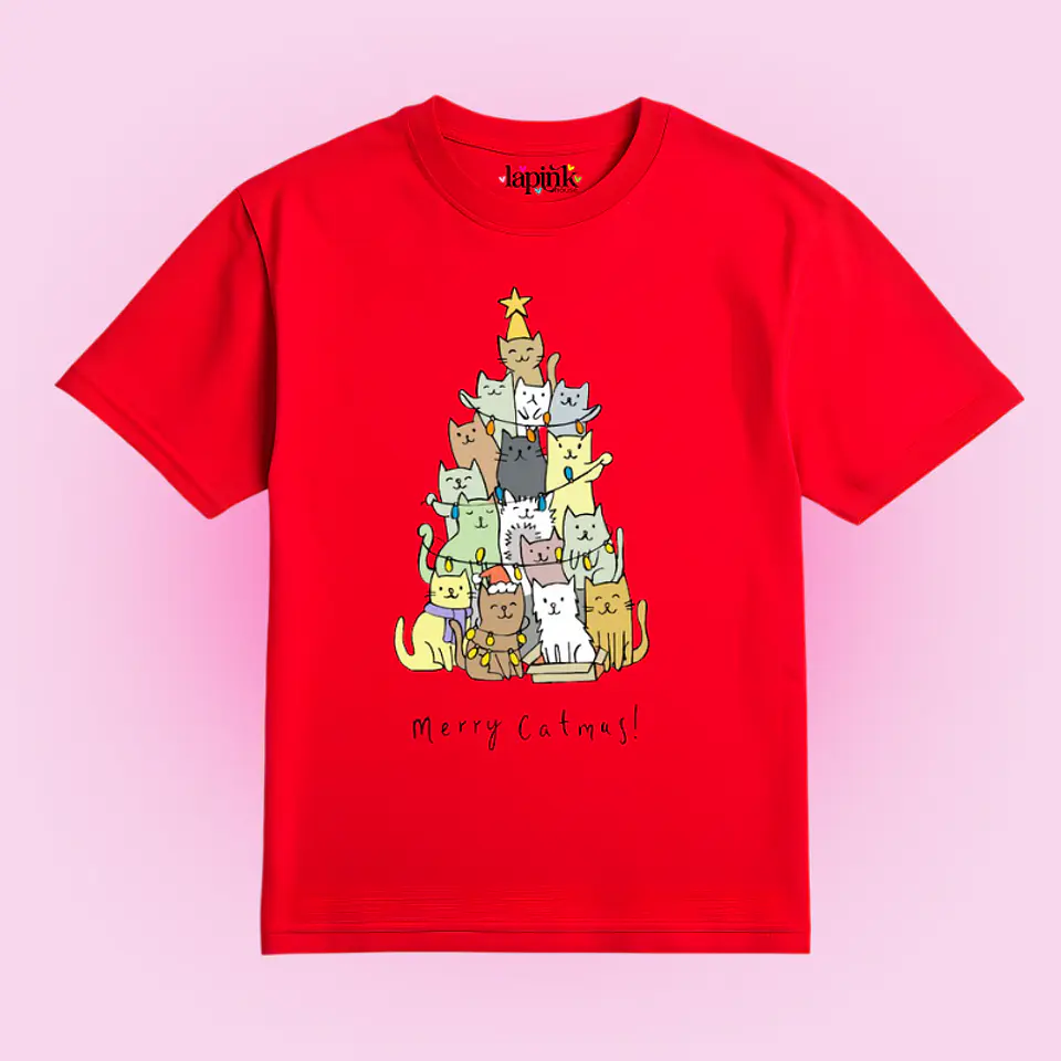 POLERA NAVIDAD MERRY CATMAS CAT GATOS  2