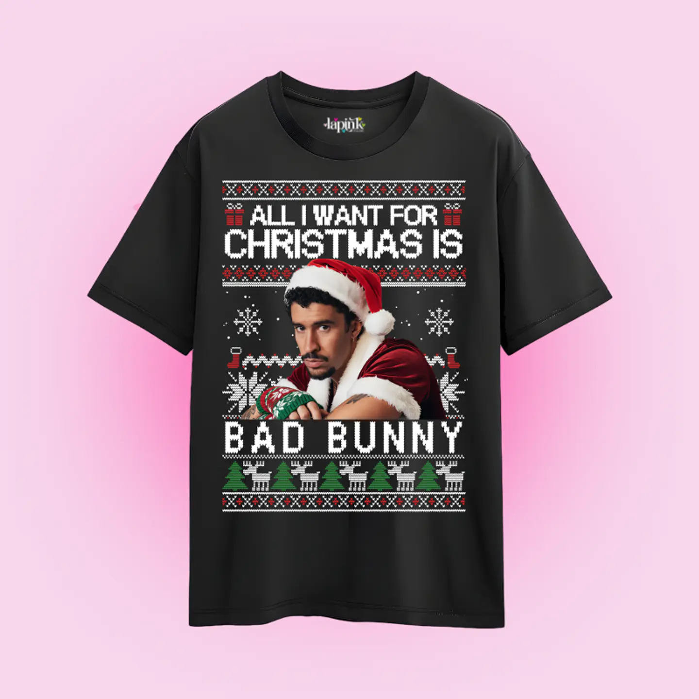 POLERA NAVIDAD ALL I WANT FOR CHRISTMAS IS BAD BUNNY 2