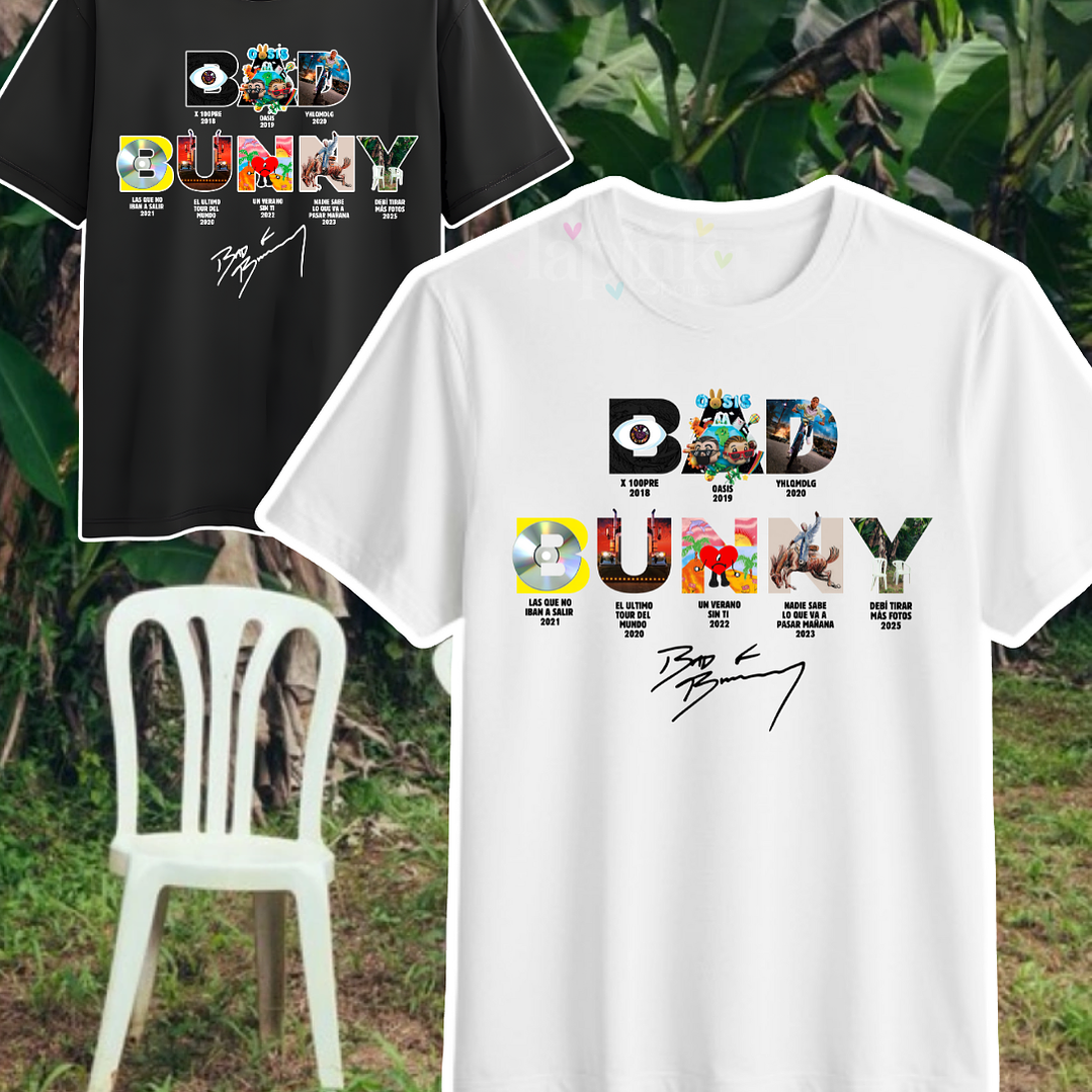 Polera Estampada Bad Bunny Chile 2026  1