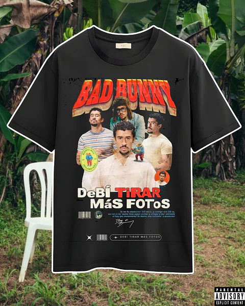 Polera Estampada Bad Bunny Chile 2026