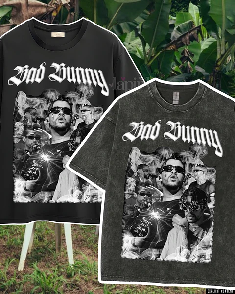 Polera Estampada Bad Bunny Chile 2026