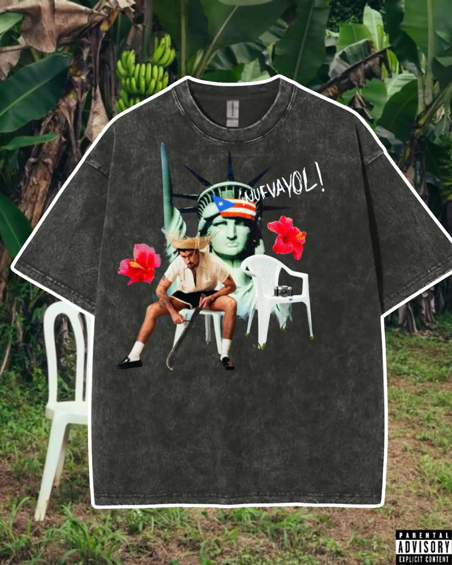 Polera Estampada Bad Bunny Chile 2026  1