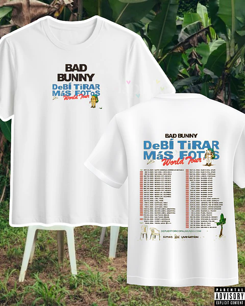 Polera Estampada Bad Bunny Chile 2026