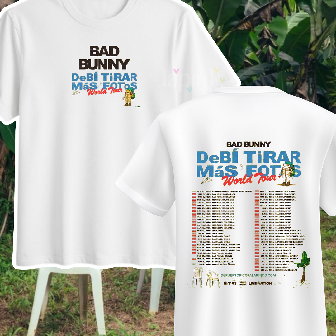 Polera Estampada Bad Bunny Chile 2026 1