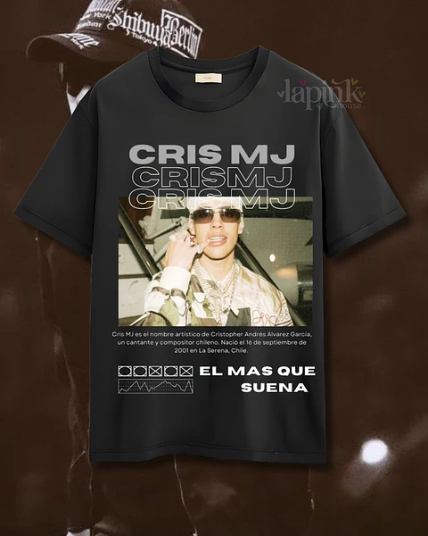 Polera CRIS MJ Concierto Chile 2026 | Diseño Exclusivo Estampado Urbano-