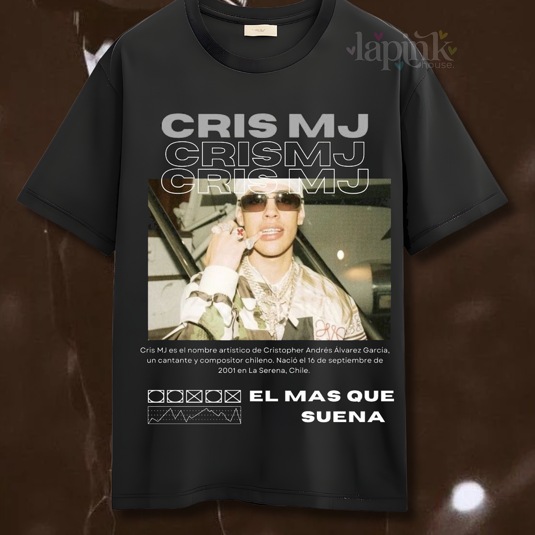 Polera CRIS MJ Concierto Chile 2026 | Diseño Exclusivo Estampado Urbano- 1