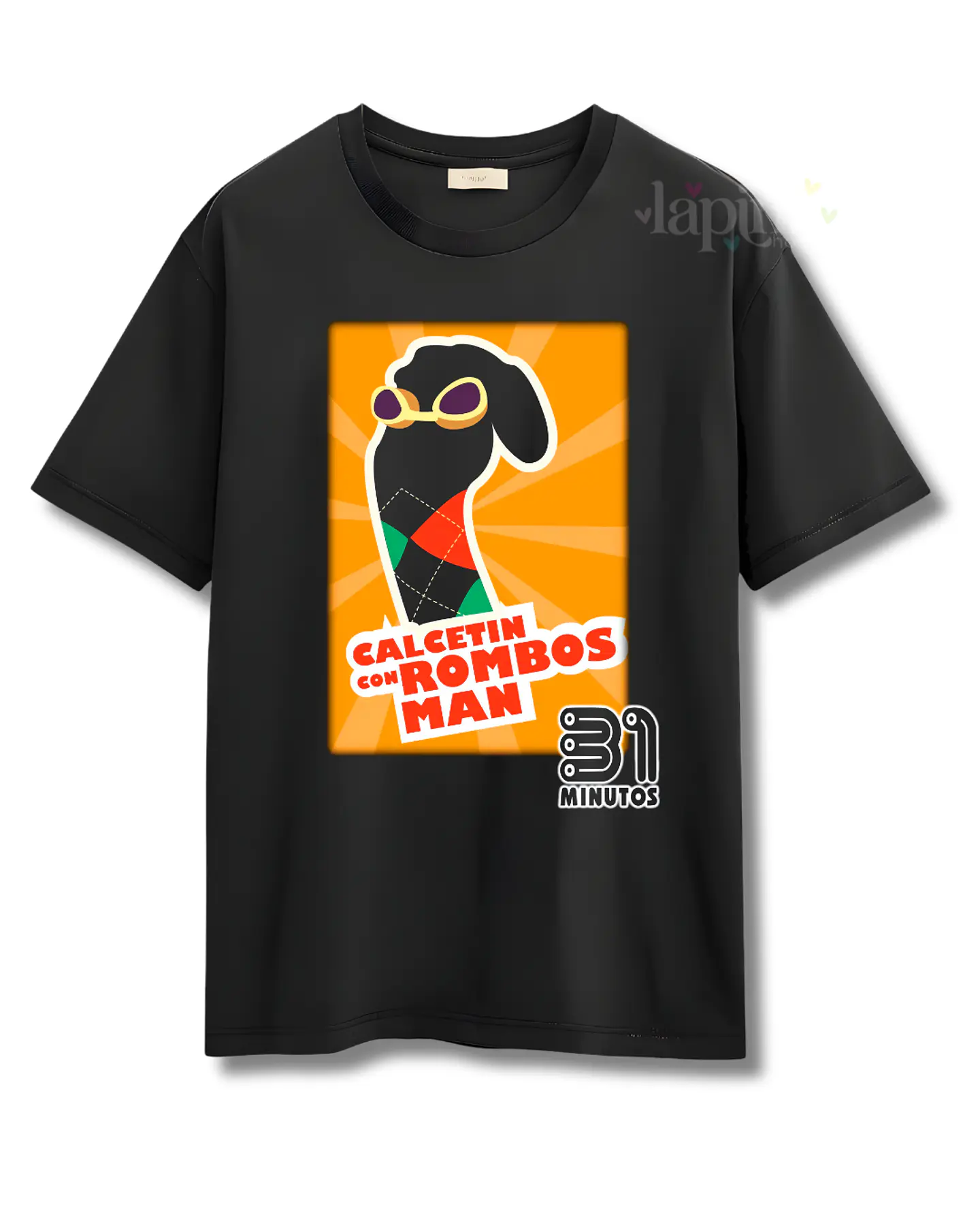 Poleras 31 Minutos | Diseños Estampados Exclusivos Personajes Clásicos  Calcetin con Rombosman 1