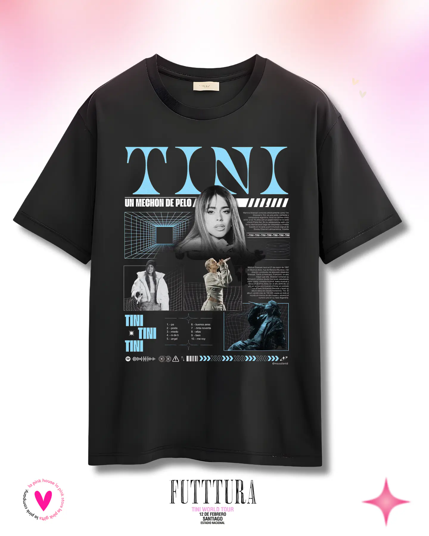 Camiseta TINI Futttura Tour – Edición Santiago 12 Febrero 2026 – Merch Exclusiva 4