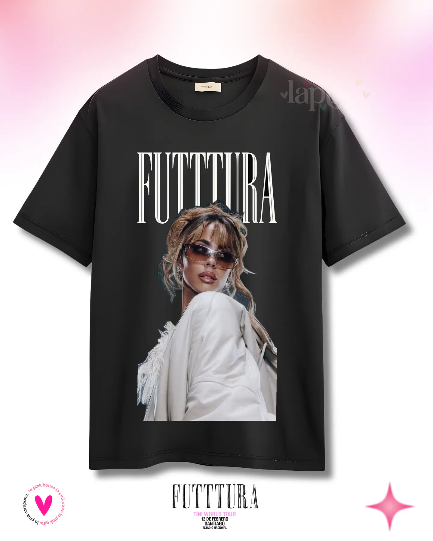 Camiseta TINI Futttura Tour – Edición Santiago 12 Febrero 2026 – Merch Exclusiva 1