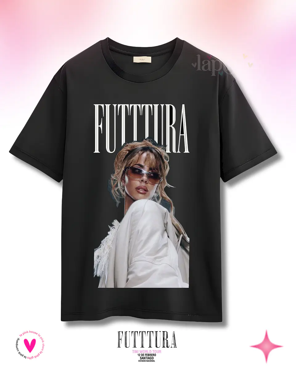 Camiseta TINI Futttura Tour – Edición Santiago 12 Febrero 2026 – Merch Exclusiva 1